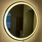 Espelho Brillare Redondo Jateado Com 3 Tons De Led E Botão To