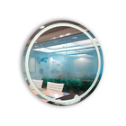 Espelho Brillare Redondo Jateado Com 3 Tons De Led E Botão To