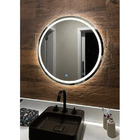 Espelho Brillare Redondo Jateado Com 3 Tons De Led E Botão To