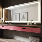 Espelho Camarim 180x90cm Retro Iluminado Led Prata