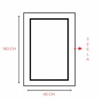Espelho Camarim 180x90cm Retro Iluminado Led Prata