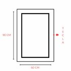 Espelho Camarim 90x60cm Retro Iluminado Led Prata