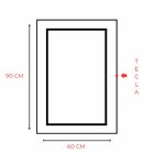 Espelho Camarim 90x60cm Retro Iluminado Led Prata