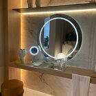 Espelho Camarim Redondo D100 Cm Retro Iluminado Acionamento T