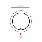 Espelho Camarim Redondo D100 Cm Retro Iluminado Acionamento T