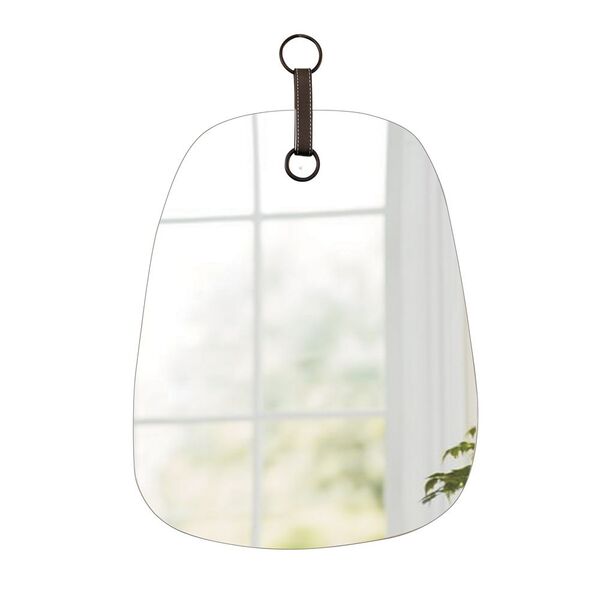 Espelho Com Detalhe Em Couro 43cm X 54cm