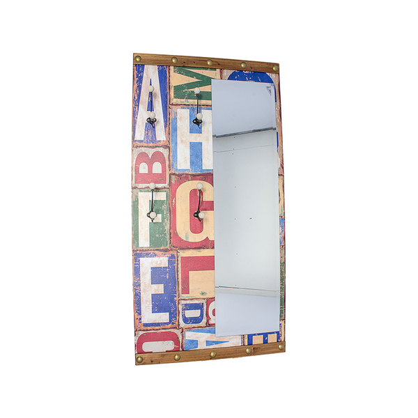 Espelho Com Ganchos Grande Abc Design