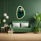 Espelho Com Led Organico 60x80 Cm Efeito Jateado Decoração Ne