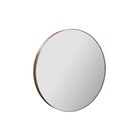 Espelho com LED Redondo Bivolt com Moldura de Couro Caramelo 60cm VB918 VB Cristais