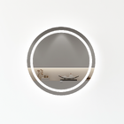 Espelho com Led Redondo Bivolt Cinza Touch 60x60cm Gavix