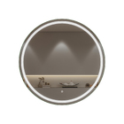 Espelho para Banheiro com LED Redondo de Sobrepor 80x80cm Gavix