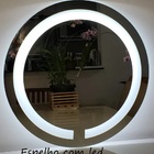 Espelho Com Led Redondo Jateado 60cm Led Quente