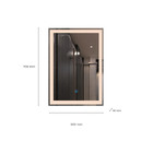 Espelho para Banheiro com LED Retangular Bivolt 24W 3000K 70x50cm Touch ELT-102 Nitrolux
