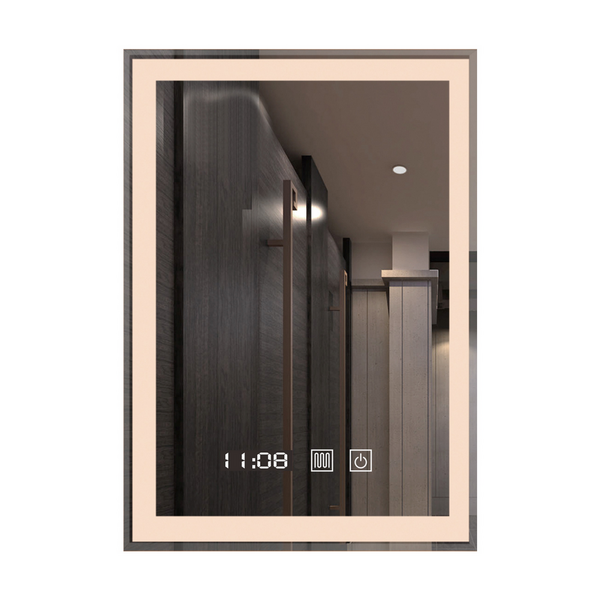 Espelho com LED Touchscreen Retangular Bivolt 80x60cm 24W 3000K ELT-102 Nitrolux