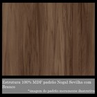 Espelho Com Led Veneza 3 Prateleiras Nogal/branco - Móveis Bo