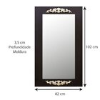 Espelho Com Moldura Alto Padrão 82cm X 102cm Decore Pronto Pr