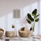 Espelho Com Moldura De Madeira Formato Janela