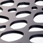 Espelho Com Moldura Em Madeira Bubbles Preto 120x60cm