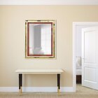 Espelho Com Moldura Rústica E Folheação 77cm X 97cm Decore Po