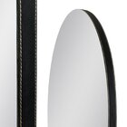 Espelho Corino 100cm X 100cm Redondo Cairo Preto