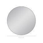 Espelho Corino 100cm X 100cm Redondo Cairo Preto