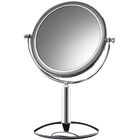 Espelho de Aumento Plástico Redondo Bancada Lente 5x Platine Cromado Gardie