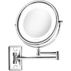 Espelho de Aumento Plástico Redondo Parede 5x Mobile Lux Cromado Ring Light Gardie