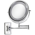 Espelho de Aumento Plástico Redondo Parede 5x Mobile Lux Cromado Ring Light Gardie