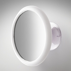 Espelho de Aumento Redondo com Moldura e Ventosa 14cm Branco Gardie