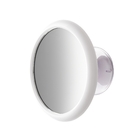 Espelho de Aumento Redondo com Moldura e Ventosa 14cm Branco Gardie