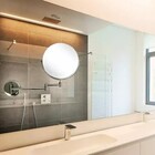 Espelho De Aumento Redondo Cromado De Parede Para Banheiro Du