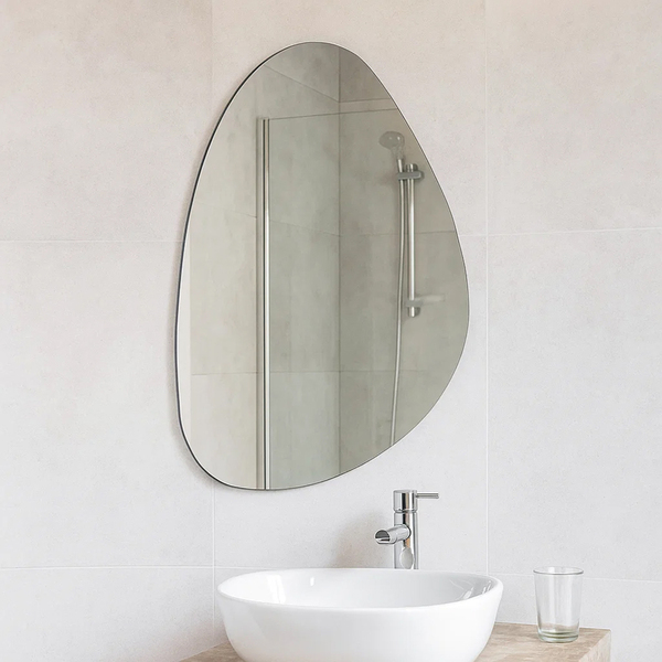 Espelho de Banheiro Orgânico 60x40cm Lapidado Copan Arte Própria