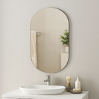 Espelho de Banheiro Oval 60x40cm Lapidado Luna Arte Própria