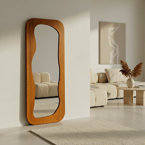 Espelho De Chão 180x68cm Retangular Milão Carvalho