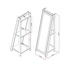 Espelho De Chão Com 2 Prateleiras Retrô 161x50cm Movelbento O