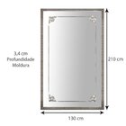 Espelho De Chão Com Moldura E Apliques 130x210cm Decore Pront