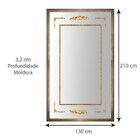 Espelho De Chão Com Moldura E Apliques Clássico 130x210cm Dec