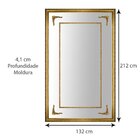 Espelho De Chão Com Moldura E Apliques Clássico 132x212cm Dec