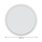 Espelho de LED Redondo Bivolt 60x60cm Luminus Pettra