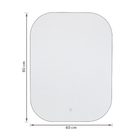 Espelho de LED Retangular Bivolt 80x60cm Celeste Pettra