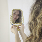 Espelho De Mesa Dupla Face Maquiagem Vintage Decoraçao Casa B