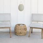 Espelho De Parede Em Metal Dourado 24cm