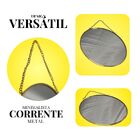 Espelho De Parede Em Metal Dourado 24cm