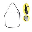 Espelho De Parede Em Metal E Alca Em Couro