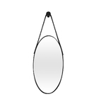 Espelho De Parede Escandinavo Oval Com Alça 35cm + Suporte Pr