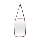 Espelho De Parede Escandinavo Trapézio Com Alça 35cm + Suport