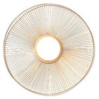 Espelho De Parede Grande Formato Sol - Metal Dourado 80cm