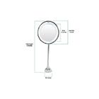 Espelho De Parede Para Maquiagem E Barba Aumento 10x Com Luz