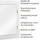 Espelho De Penteadeira Suspensa Para Quarto Decorativa Pe2006