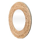 Espelho de Taboa Redondo Rústico Decorativo Boho Chic 50cm Pa